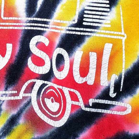 Salty Soul VW Volkswagen Bus Tie Dye Spin Shirt Men's Crunchy Boho Hippie Rave M - Picture 6 of 7